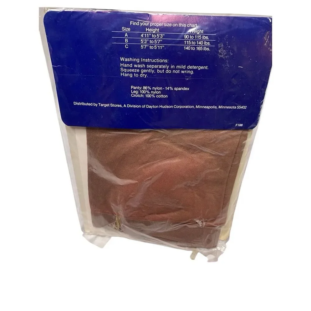 Target Control Top Pantyhose Light Taupe Size C Sandalfoot Cotton Crotch Formal